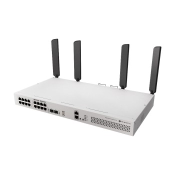 MikroTik CRS418-8P-8G-2S+5AXQ2AXQ-RM Switch, 16xGE (8x POE+), 2xSFP+, WiFi-6 MikroTik CRS418-8P-8G-2S+5AXQ2AXQ-RM Switch, 16xGE (8x POE+), 2xSFP+, WiFi-6