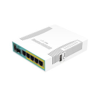 MikroTik RB960PGS: 5 Port PoE+ Router, 5x 1000Mbps, OSv4, 1x SFP, 1xUSB