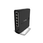 MikroTik HAP AC2, 867 & 300Mbps WLAN Router, 5x GE LAN, USB, OS4 Lizenz, Tower Design