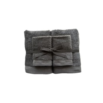 Mimo Set de linge éponge 6 pièces Anthracite