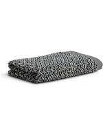 Möve Serviette de douche Brooklyn 80 x 150 cm, Noir/Blanc