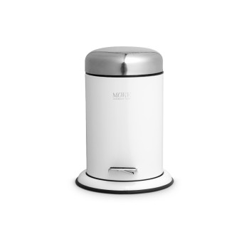 Möve Treteimer Push 3 Liter, Edelstahl, 22x22x29.5 cm (LxBxH), white Möve Treteimer Push 3 Liter, Edelstahl, 22x22x29.5 cm (LxBxH), white