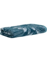 Möve Serviette de douche Tide Leaves 67 x 140 cm, Aqua/Pétrole