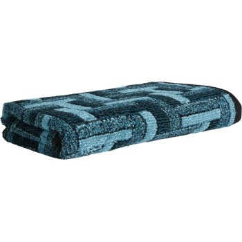 Möve Duschtuch Tide Tiles, 67 x 140 cm, deep lake/turquoise