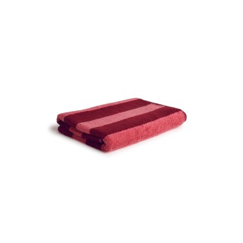 Möve Duschtuch SUWU Blockstr. Doublef., 80 x 150 cm, Ruby/Coral