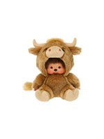 MONCHHICHI Sitting Fluffy Cow 18cm