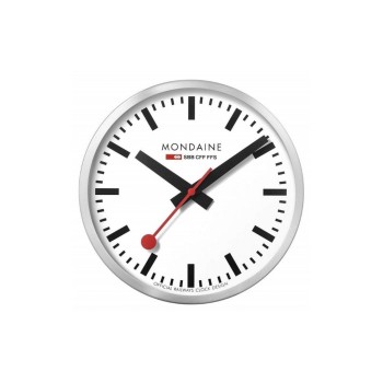 Mondaine Wanduhr Aluminium 25cm, Analoguhr, Quarz Uhrwerk Mondaine Wanduhr Aluminium 25cm, Analoguhr, Quarz Uhrwerk