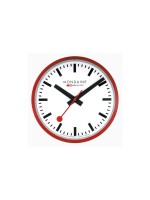 Mondaine Horloge murale Quartz Ø 25 cm, Rouge/Blanc