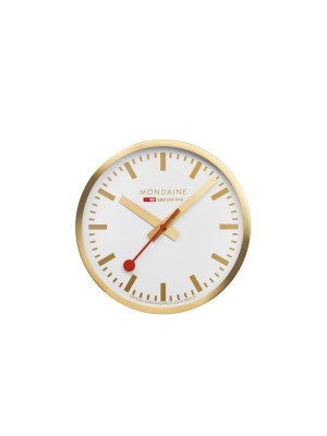Mondaine Horloge murale Quartz Ø 25 cm, Doré/Blanc