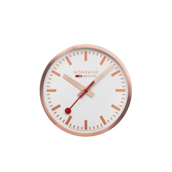 Mondaine Wanduhr kupfer 25cm, Analoguhr, Quarz Uhrwerk Mondaine Wanduhr kupfer 25cm, Analoguhr, Quarz Uhrwerk