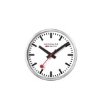 Mondaine Horloge murale WIFI stop2go Ø 25 cm, Argenté/Blanc