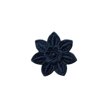 Monoquick Aufbügelbild Mini, Blume, Dunkelblue