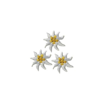 Monoquick Aufbügelbild Mini, Edelweiss 3 Stück