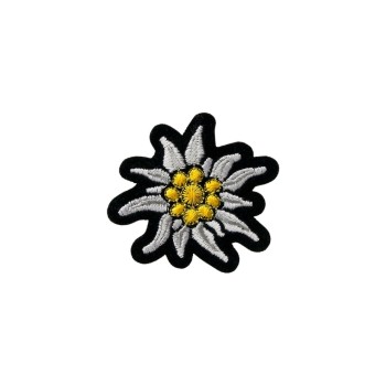Monoquick Aufbügelbild Midi, Edelweiss, black /Samt Monoquick Aufbügelbild Midi, Edelweiss, black /Samt