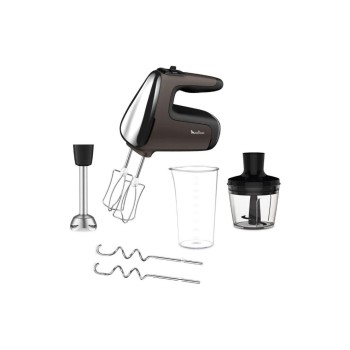 Moulinex Handmixer Powermix Silence, 600W, Stufenlos, Turbo, Knethaken, Schwingb Moulinex Handmixer Powermix Silence, 600W, Stufenlos, Turbo, Knethaken, Schwingb