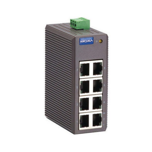Moxa EDS-208: 8 Port Switch 100Mbps, DIN-Rail Montage, -10 bis 60° C, ohne NT