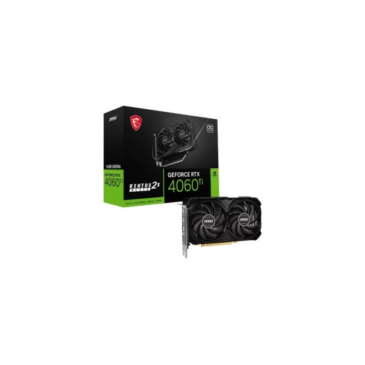 MSI Carte graphique GeForce RTX 4060 TI Ventus 2X BLACK OC 16 GB
