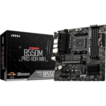 MSI B550M PRO-VDH WIFI, AM4, mATX, AMD B550, 4x DDR4, PCIe 4.0, HDMI, DP MSI B550M PRO-VDH WIFI, AM4, mATX, AMD B550, 4x DDR4, PCIe 4.0, HDMI, DP