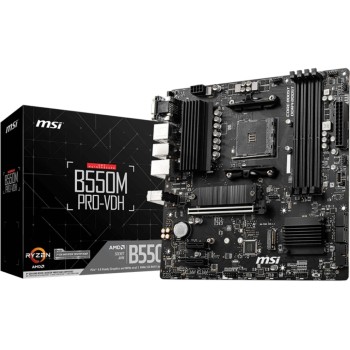 MSI B550M PRO-VDH, AM4, mATX, AMD B550, 4x DDR4, PCIe 4.0, HDMI, DP MSI B550M PRO-VDH, AM4, mATX, AMD B550, 4x DDR4, PCIe 4.0, HDMI, DP