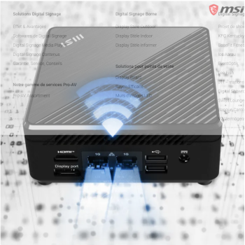 Mini ordinateur VESA MSI Cubi N ADL-007DE - Intel N100 4 coeurs 0.8 GHz Mini ordinateur VESA MSI Cubi N ADL-007DE - Intel N100 4 coeurs 0.8 GHz