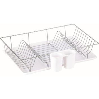 MSV Abtropfgitter weiss, mit Platte und Besteckhalter weiss