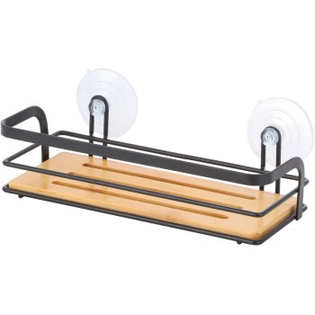 MSV Supports pour produit de douche Hiko rectangulaire Brun/Noir mat MSV Supports pour produit de douche Hiko rectangulaire Brun/Noir mat