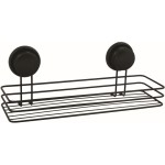 MSV Ablagekorb méga ventouses, offen, Stahl, Saugnäpfe, 35x13.5x13.4 cm (LxBxH)