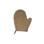 MSV Gants pour peeling en jute 25 x 18 cm, brun