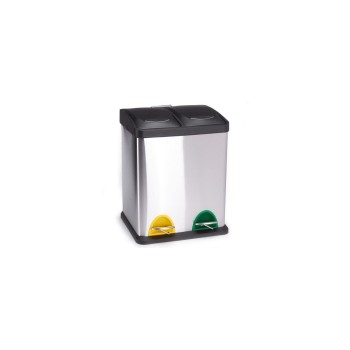 MSV Recyclingbehälter 2 Eimer, Edelstahl MSV Recyclingbehälter 2 Eimer, Edelstahl