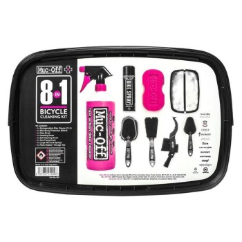 Muc-Off 8-IN-One Bike Cleaning Kit, Enthält 1l Nano-Tech Fahrradreiniger