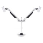 Multibrackets Monitorarm Dual blanc, Min. 2 kg Î Max. 10 kg Tragkraft