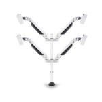 Multibrackets Monitorarm Quad blanc, Min. 2 kg Î Max. 10 kg Tragkraft pro Screen