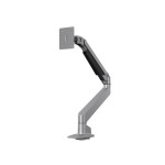 Multibrackets Supports de table Gas Lift Arm + Duo Crossbar 2 argentés