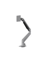 Multibrackets Supports de table Gas Lift Arm + Duo Crossbar 2 argentés