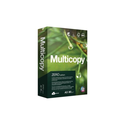 Multicopy Papier pour photocopie Zero A3, blanc, 80 g/m², 500 Feuille