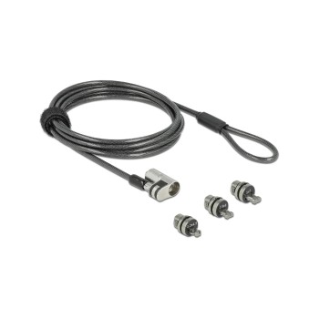 Navilock Notebook Sicherungscable, 3 Verriegelungsköpfen Kensington,Nano,Noble Navilock Notebook Sicherungscable, 3 Verriegelungsköpfen Kensington,Nano,Noble