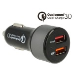 Navilock Car Adapter, 2x USB Typ-A, with Qualcomm Quick Charg3.0