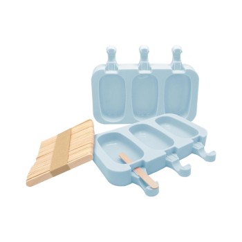 Nerthus Moule à glace Set de 50 bâtonnets en bois Bleu Nerthus Moule à glace Set de 50 bâtonnets en bois Bleu