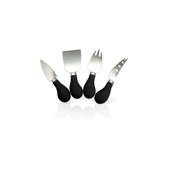 Nerthus Couteau à fromage Set d'outils Noir/Argenté Nerthus Couteau à fromage Set d'outils Noir/Argenté