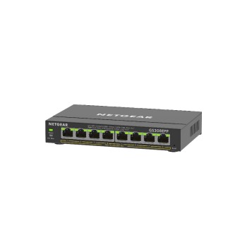 Netgear GS308EPP: 8 Port PoE Switch, 8x Gigabit, 8x PoE (124W), Fanless Netgear GS308EPP: 8 Port PoE Switch, 8x Gigabit, 8x PoE (124W), Fanless