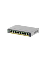 Netgear GS108EP: 8 Port Gigabit PoE+ Switch, 8x Gigabit, 8x PoE+ (62W), Fanless