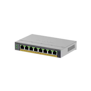Netgear GS108EPP:8 Port Gigabit PoE+ Switch, 8x Gigabit, 8x PoE+ (123W), Fanless
