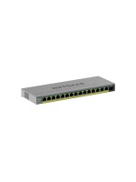 Netgear GS116EP: 16 Port PoE+ Switch, 16x 1G, PoE+ (180W), 1x SFP