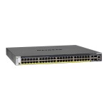 Netgear GSM4352PB: 48Port PoE+ Switch,4x10G, Managed, 48x PoE+ 720 Watt, 19