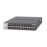 Netgear XSM4324CS: 24 Port Managed Switch, 24x 10GBase-T, 4x SFP+, L3, halbe Breite
