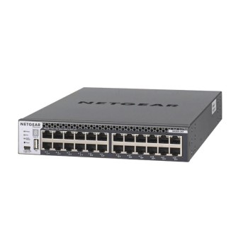 Netgear XSM4324CS: 24 Port Managed Switch, 24x 10GBase-T, 4x SFP+, L3, halbe Breite Netgear XSM4324CS: 24 Port Managed Switch, 24x 10GBase-T, 4x SFP+, L3, halbe Breite