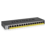 Netgear GS116LP, commutateur réseaui 16 Port Smart Switch, 16x PoE+, 183W