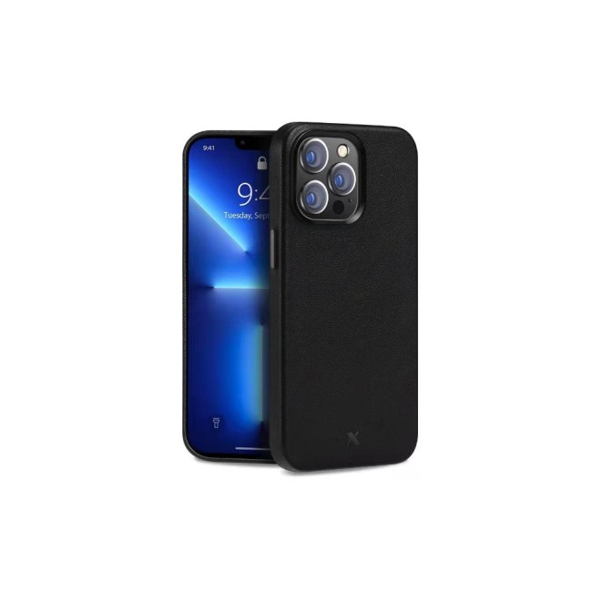 Nevox StyleShell PRO, cuir, black , for iPhone 15 Pro, MagSafe Nevox StyleShell PRO, cuir, black , for iPhone 15 Pro, MagSafe