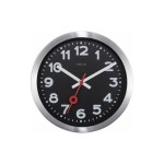 NexTime Wanduhr Station Schwarz 35cm, Durchmesser 35 x 4.5 cm