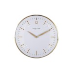 NeXtime Horloge murale Small Glamour 30 Ø, Doré/Blanc